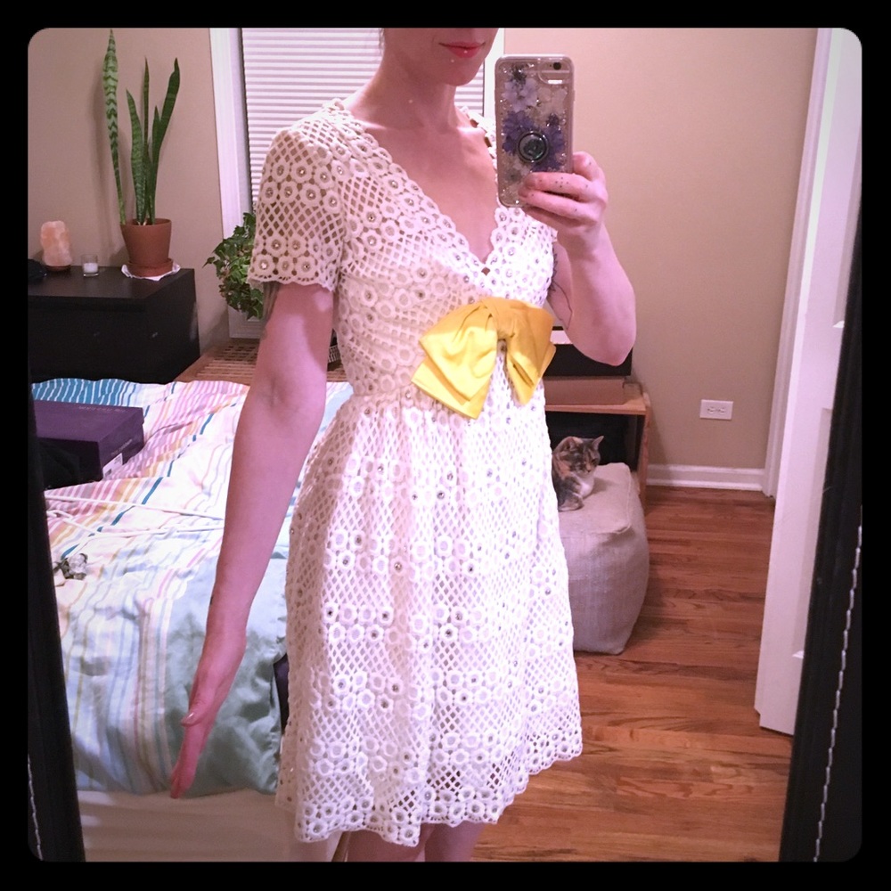 Vintage 60’s White Lace Dress Sz Sm/2